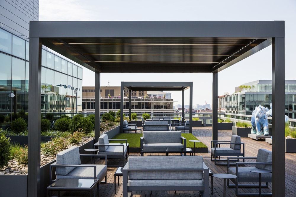 An aluminum pergola is a great solution for the Restaurant Act.